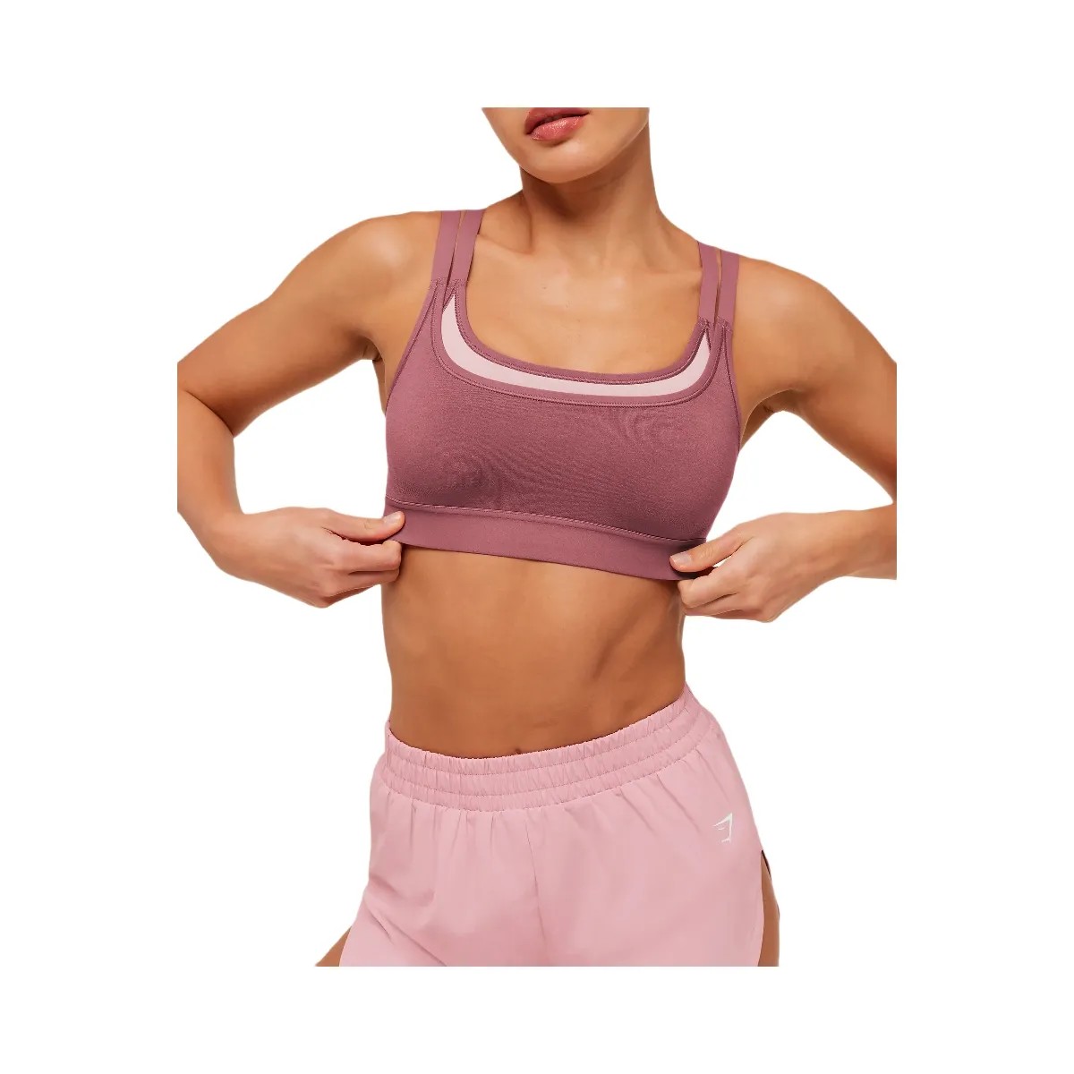 Gymshark Interval Seamless Medium Support Sports Bra "Reset Pink Light Pink" - HypeFly India View 6