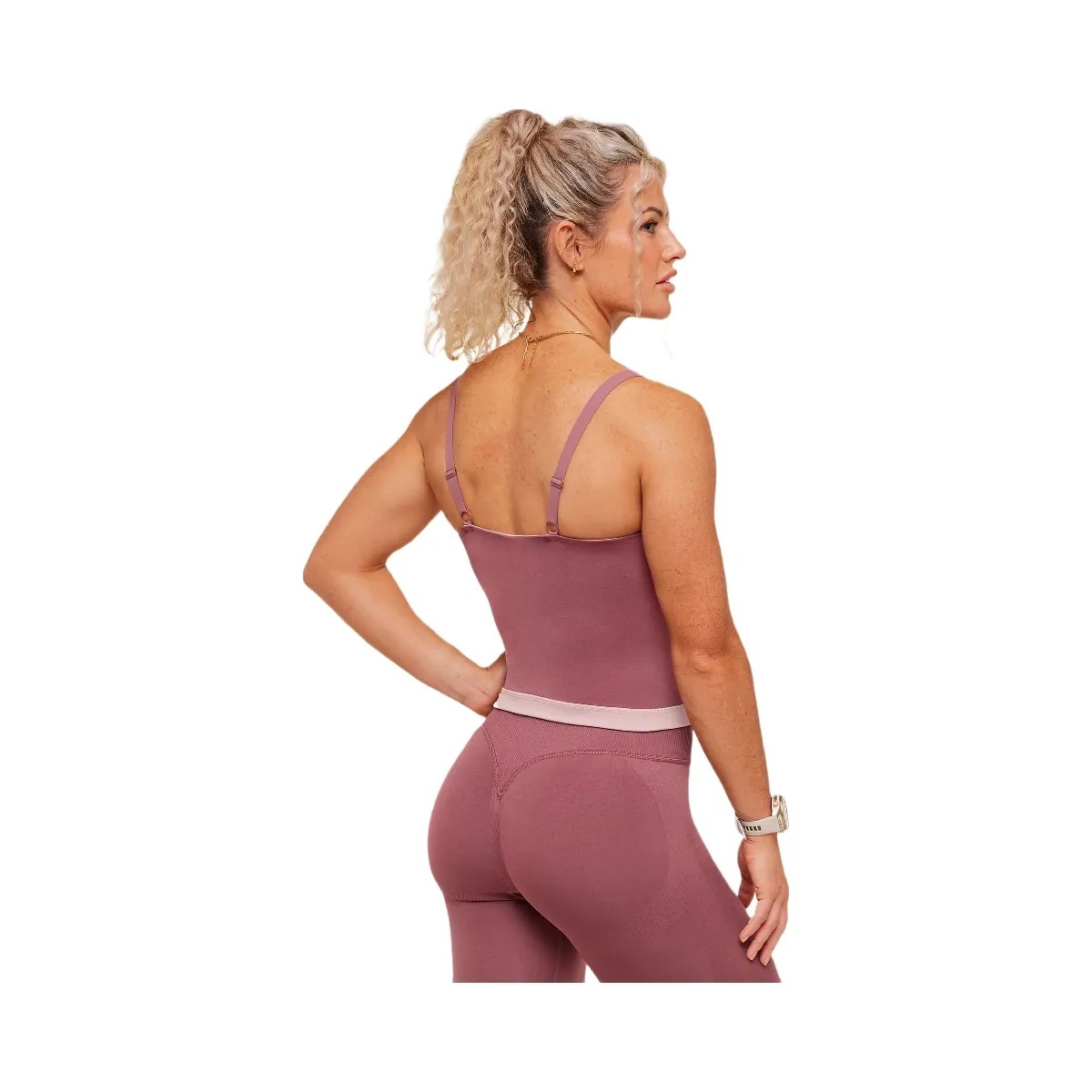 Gymshark Interval Seamless Midi Tank "Reset Pink Light Pink" - HypeFly India View 3