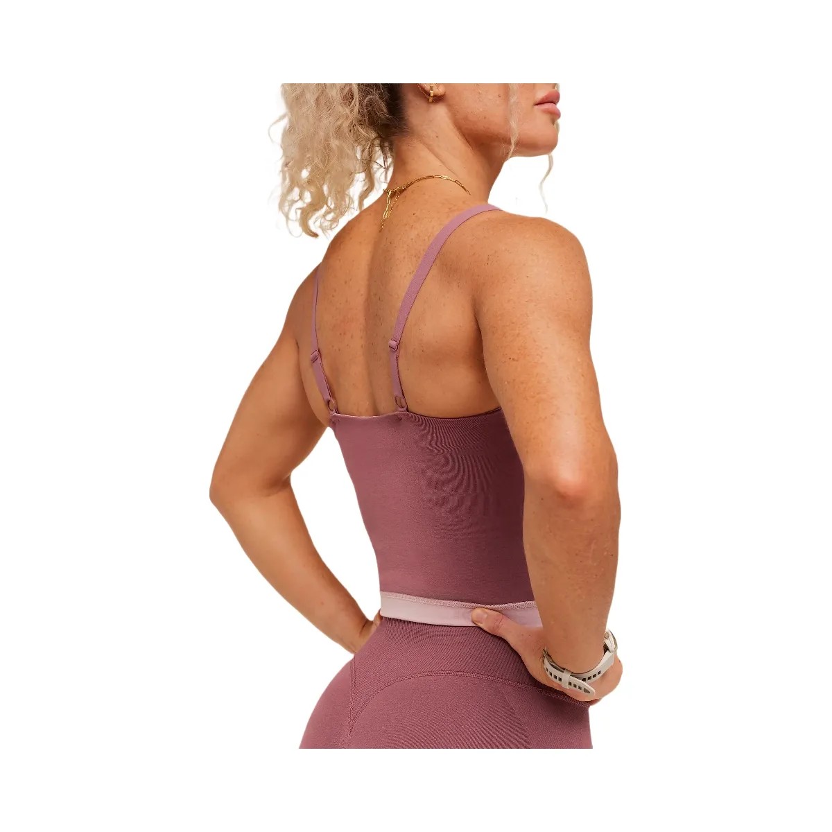 Gymshark Interval Seamless Midi Tank "Reset Pink Light Pink" - HypeFly India View 6