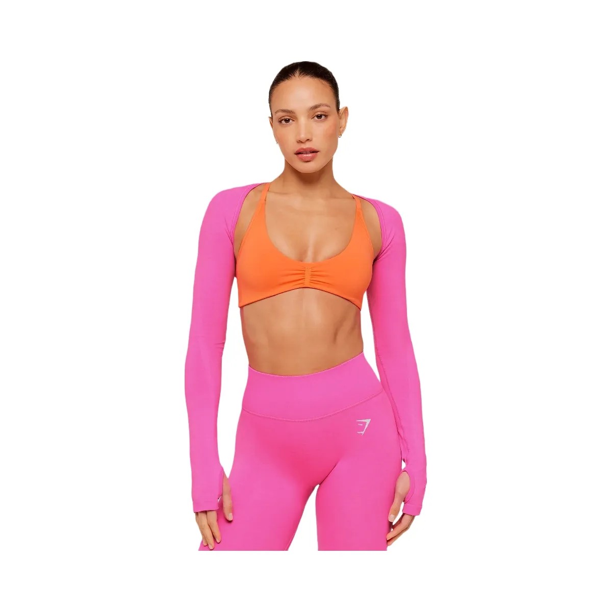 Gymshark Interval Seamless Shrug "Electric Pink" - HypeFly India View 1