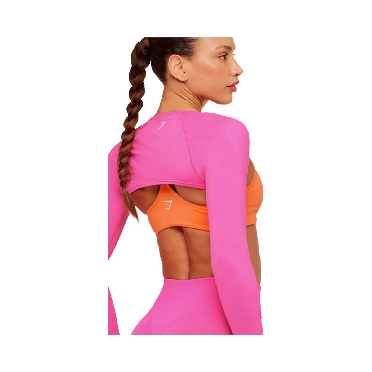 Gymshark Interval Seamless Shrug "Electric Pink" - HypeFly India View 3