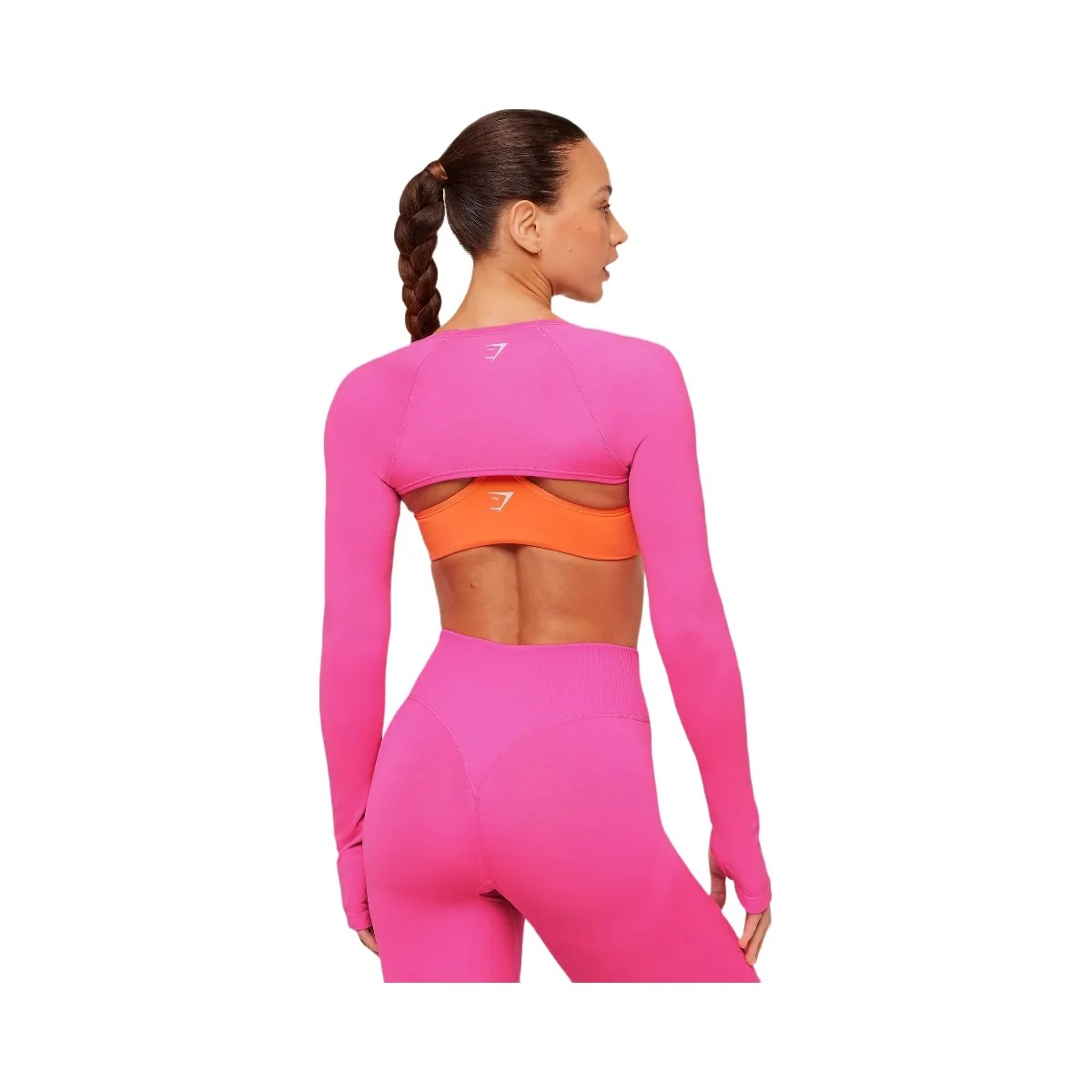 Gymshark Interval Seamless Shrug "Electric Pink" - HypeFly India View 4