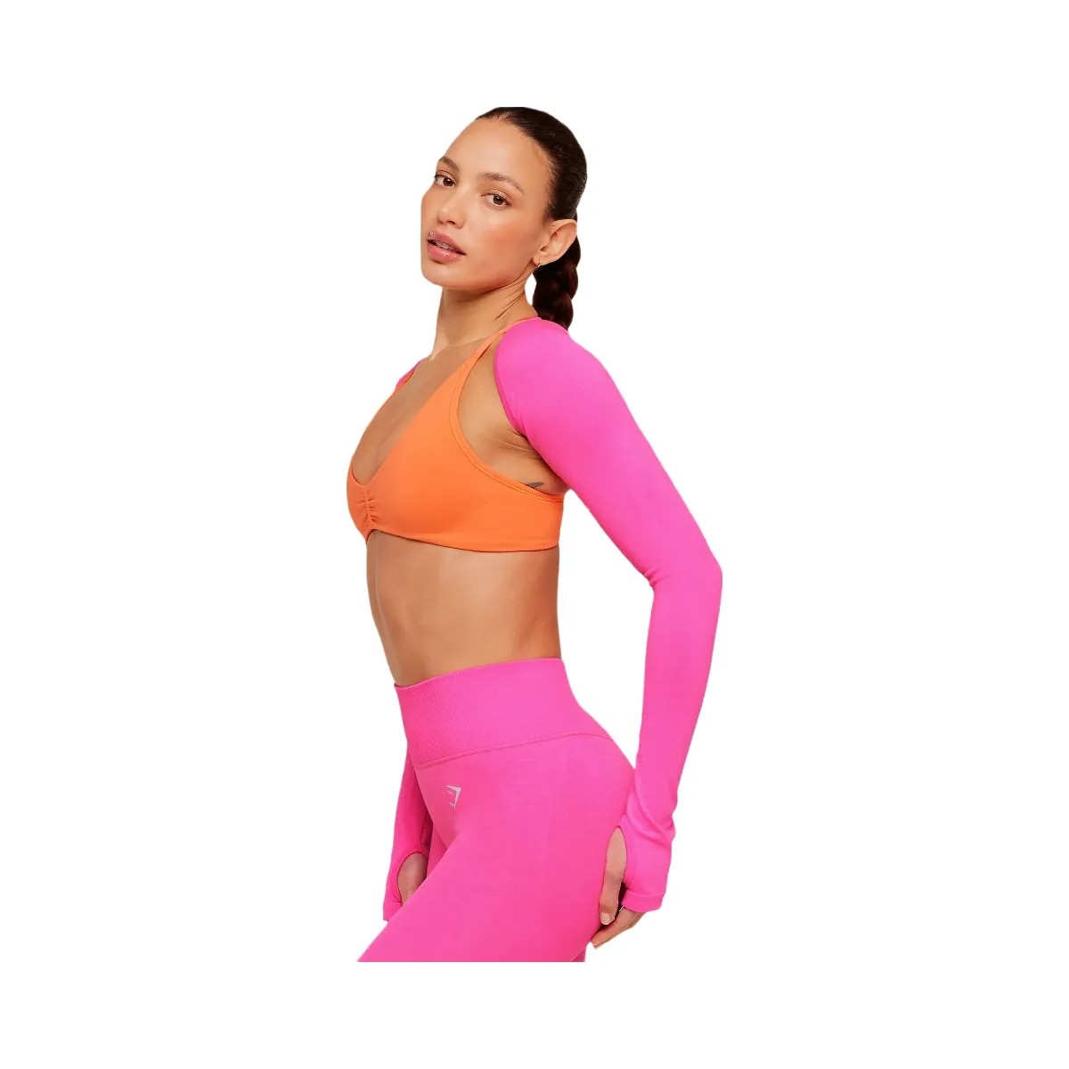 Gymshark Interval Seamless Shrug "Electric Pink" - HypeFly India View 5