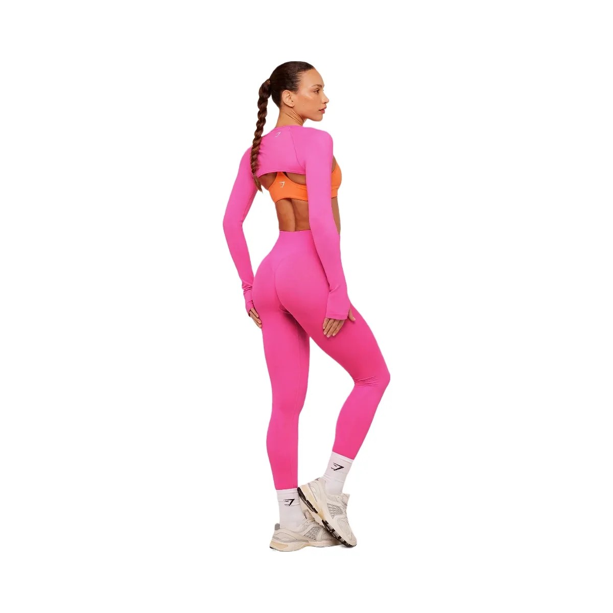 Gymshark Interval Seamless Shrug "Electric Pink" - HypeFly India View 6