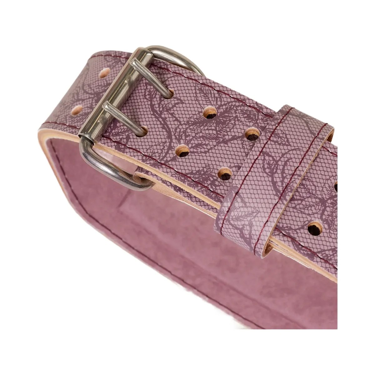 Gymshark Lace Graphic Tapered Lifting Belt "Impact Burgundy Calm Pink" - HypeFly India View 3