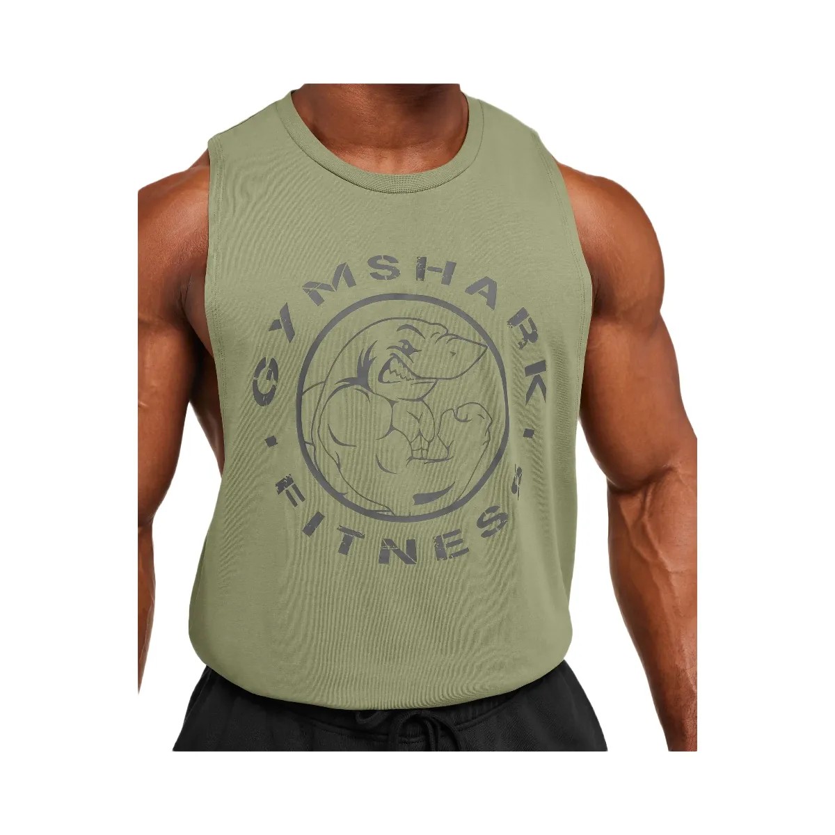 Gymshark Legacy Drop Arm Tank "Grounded Green" - HypeFly India View 5