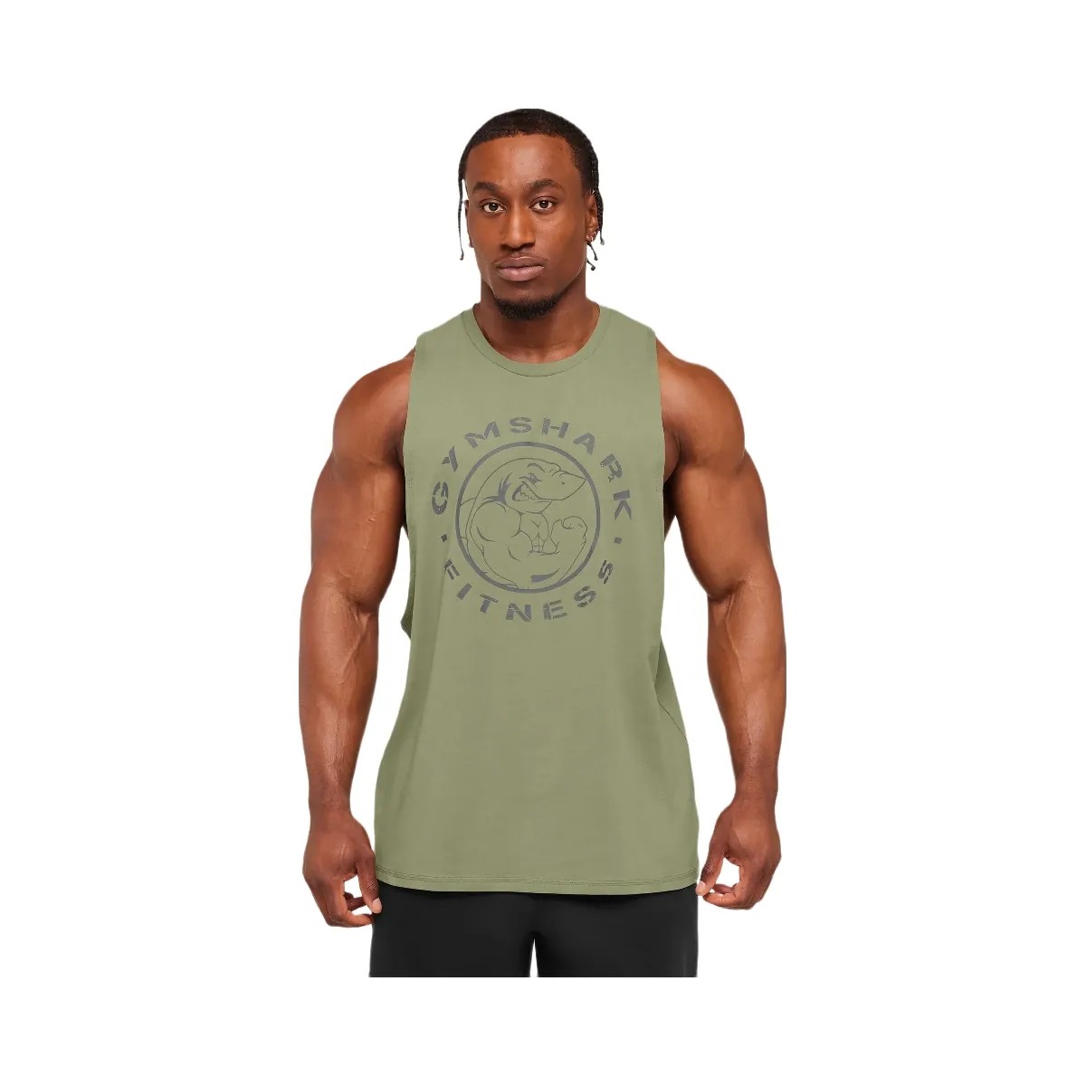 Gymshark Legacy Drop Arm Tank "Grounded Green" - HypeFly India View 6