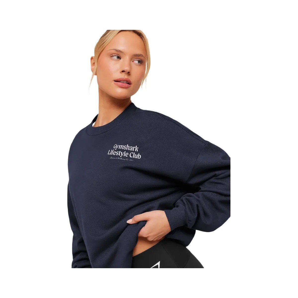 Gymshark Lifestyle Club Graphic Sweatshirt "Heavy Blue" - HypeFly India View 5