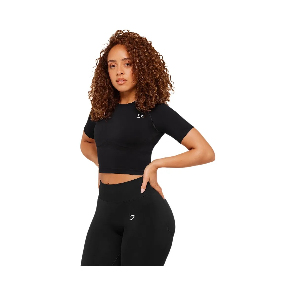 Gymshark Lift Seamless Short Sleeve Top "Black Marl" - HypeFly India View 4