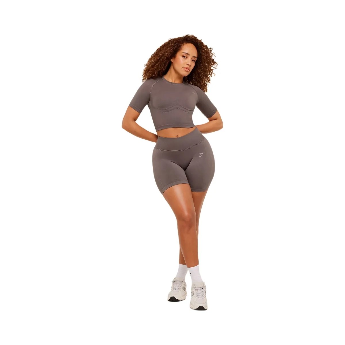 Gymshark Lift Seamless Short Sleeve Top "Cool Brown" - HypeFly India View 5