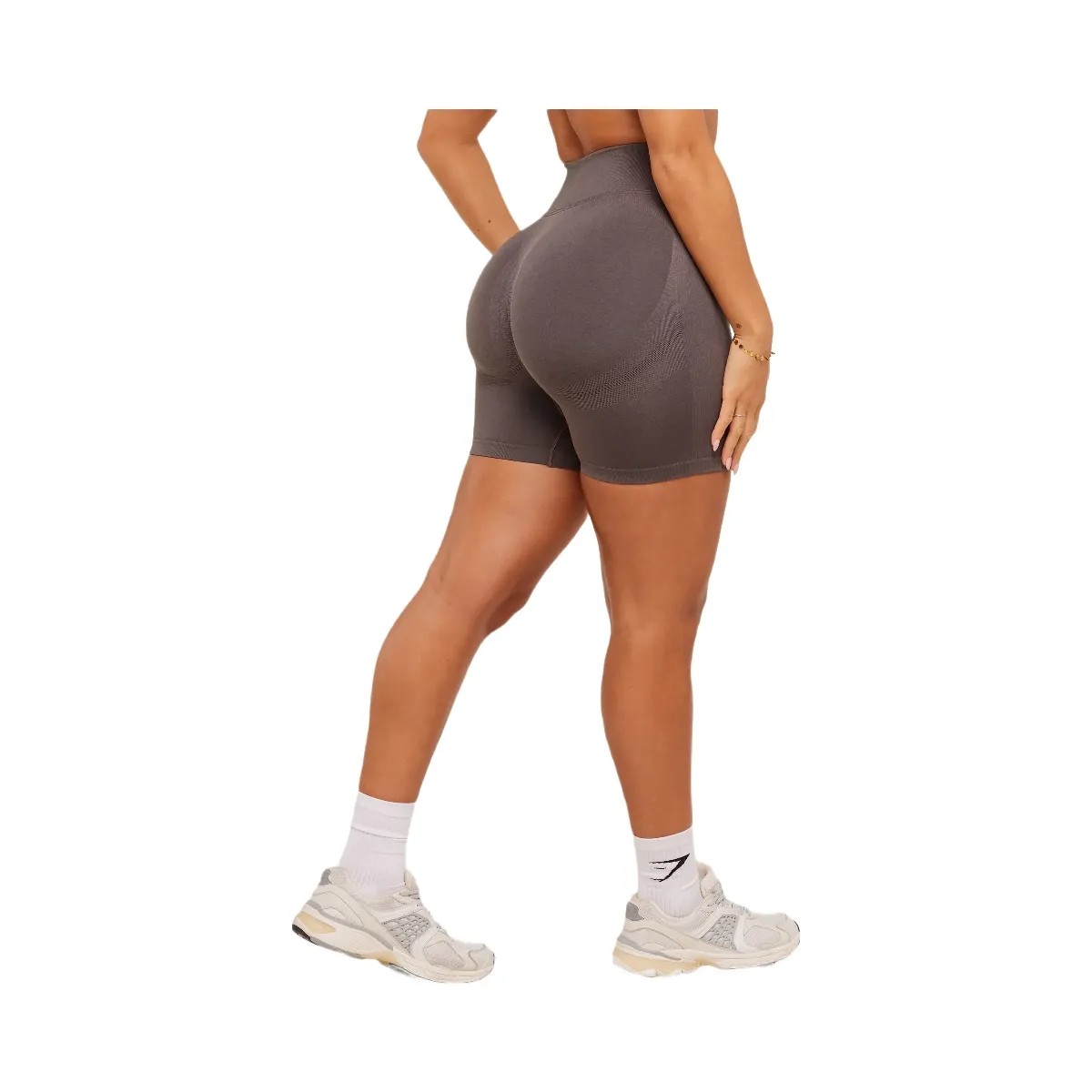 Gymshark Lift Seamless Shorts "Cool Brown" - HypeFly India View 2