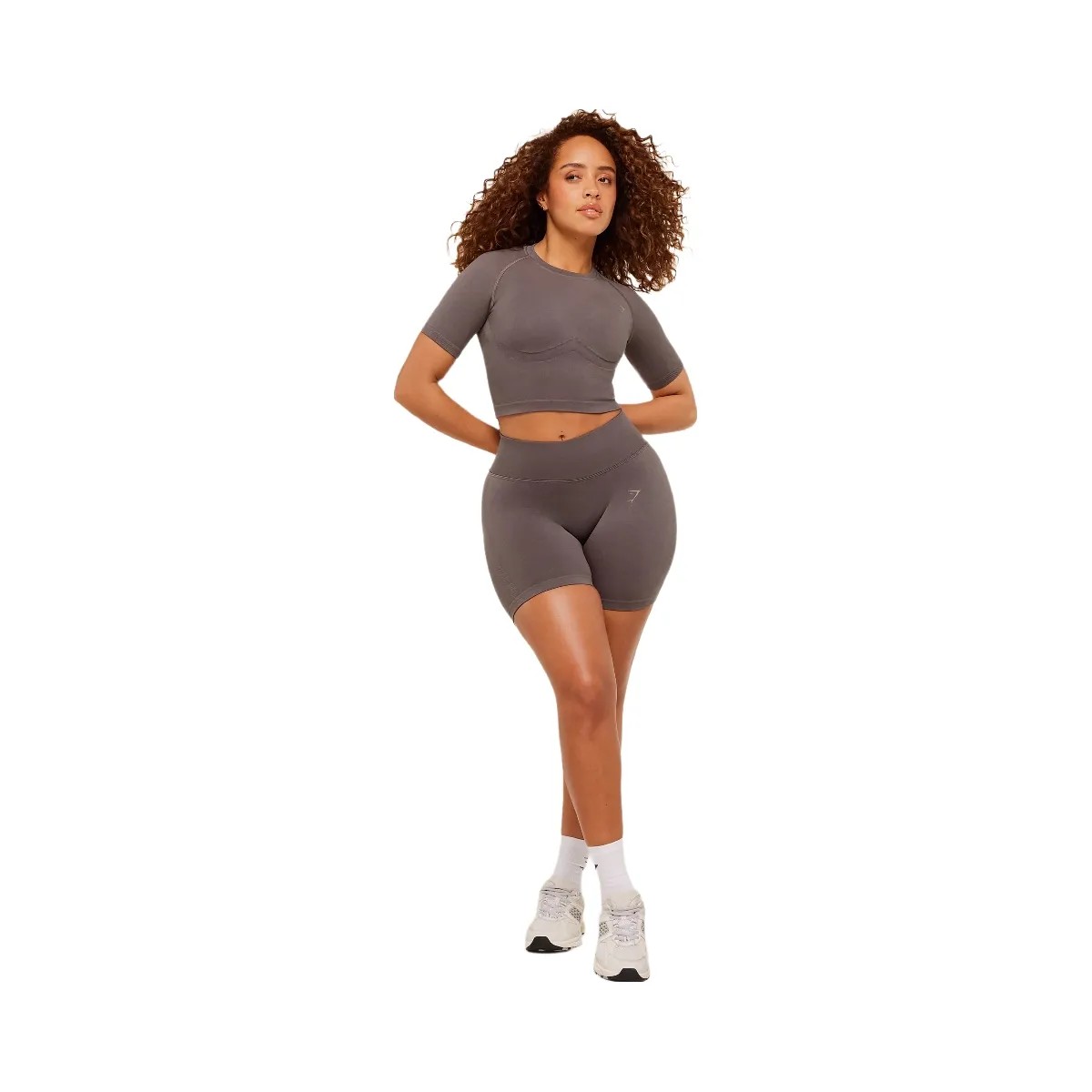 Gymshark Lift Seamless Shorts "Cool Brown" - HypeFly India View 5