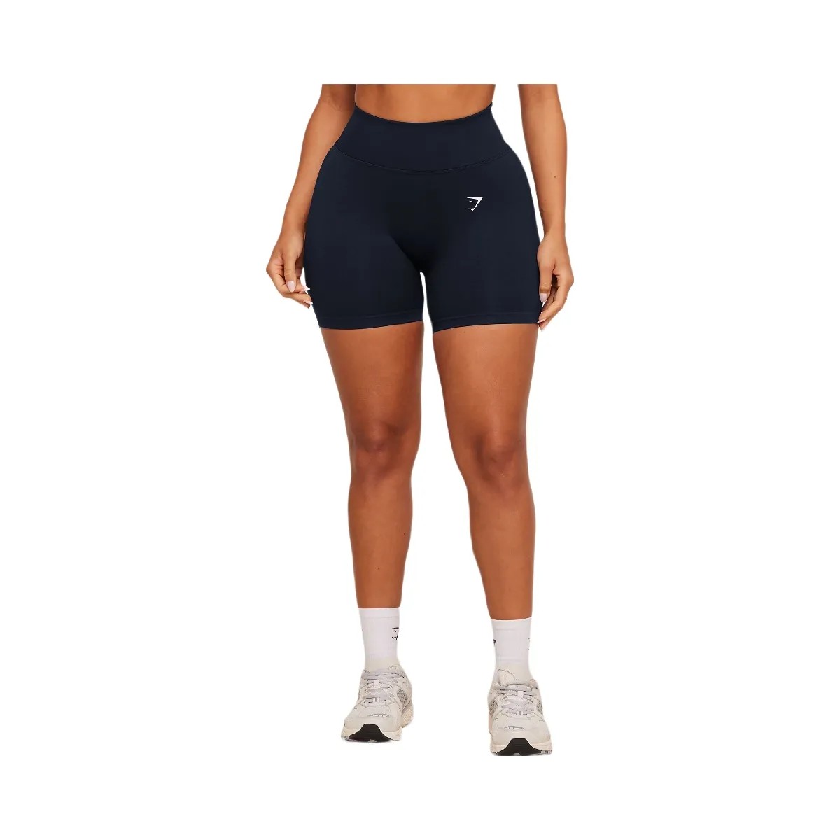 Gymshark Lift Seamless Shorts "Midnight Blue Black Marl" - HypeFly India View 1