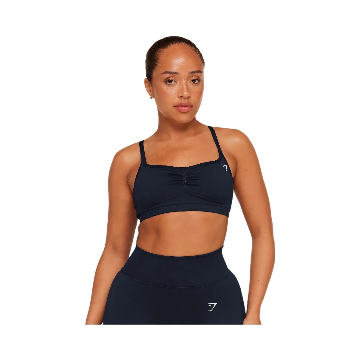 Gymshark Lift Seamless Sports Bra "Midnight Blue Black Marl" - HypeFly India View 1