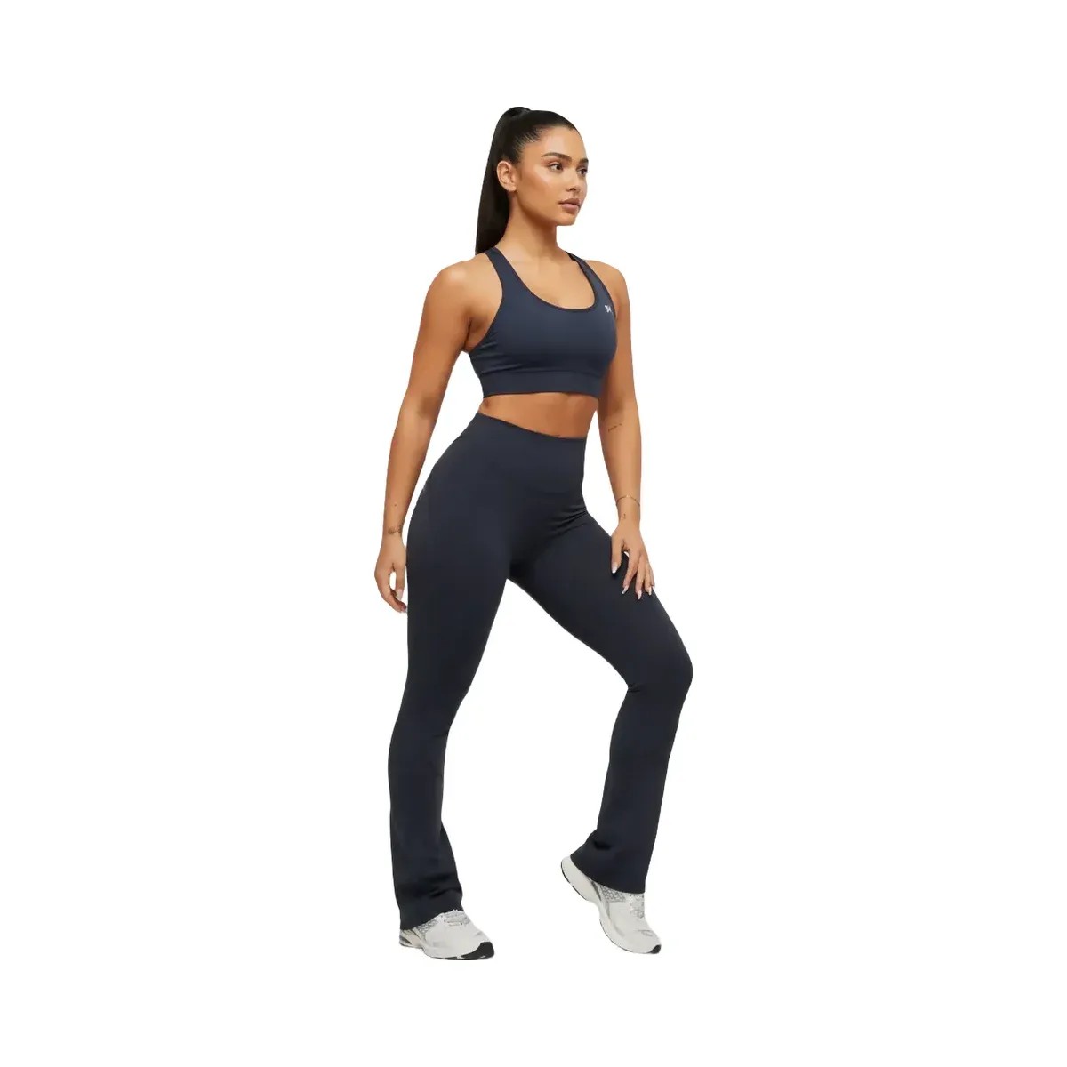 gymshark-lifting-dipped-waistband-flared-leggings-heavy-blue-black