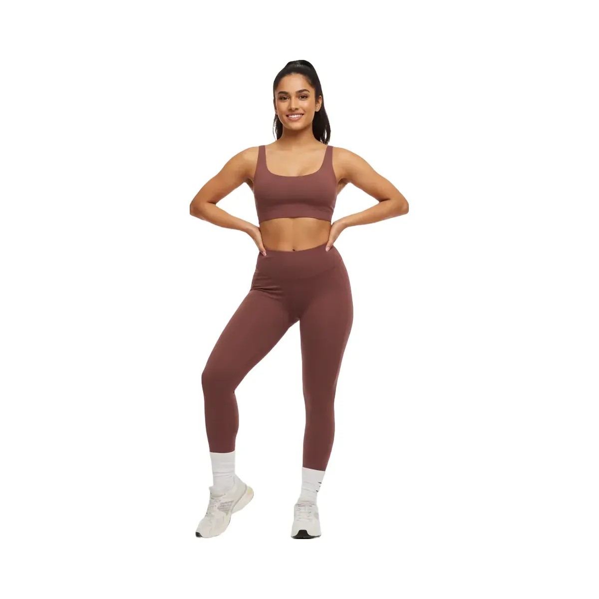 gymshark-lifting-dipped-waistband-leggings-burgundy-brown