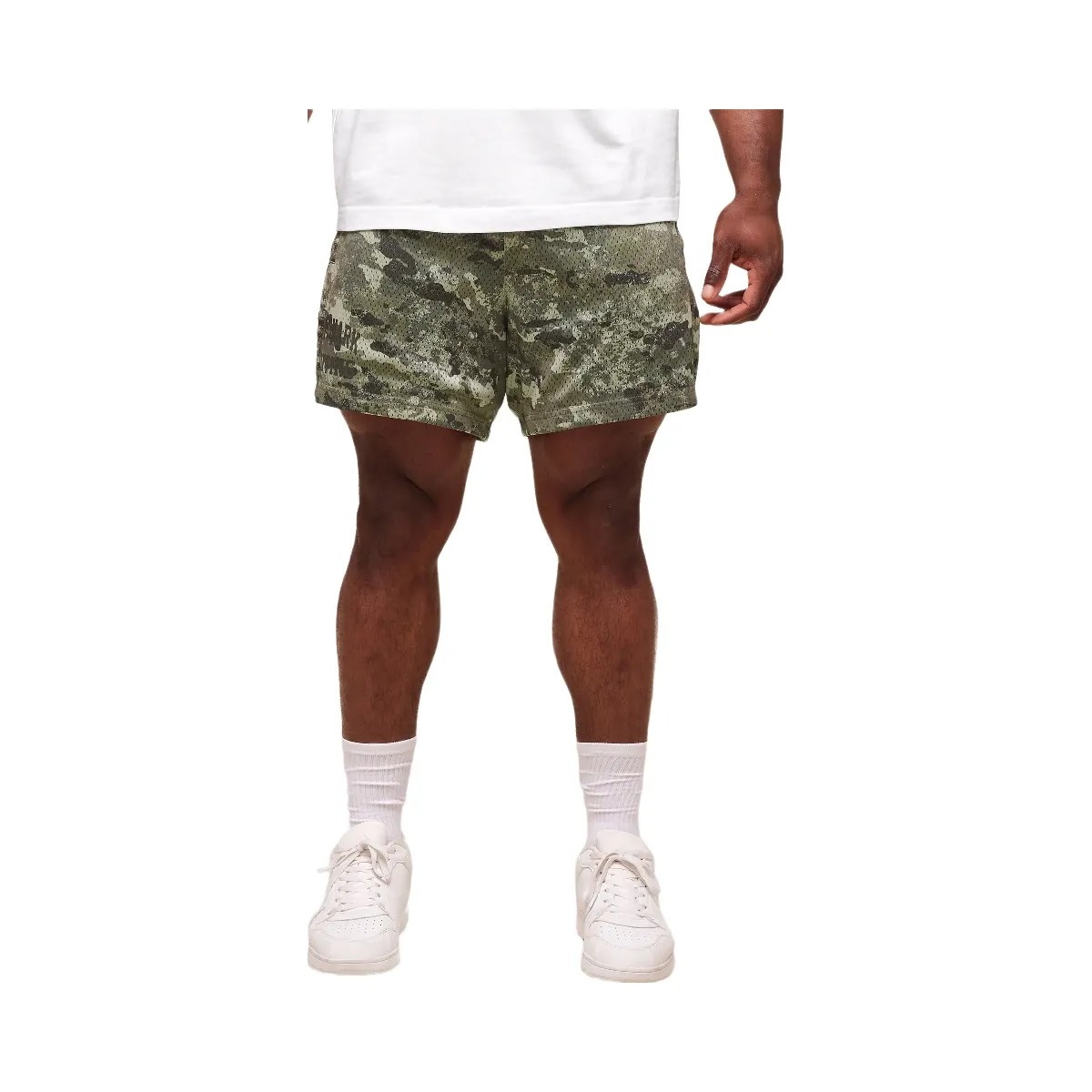 Gymshark Lifting Mesh 5" Shorts "Chalk Green" - HypeFly India View 1