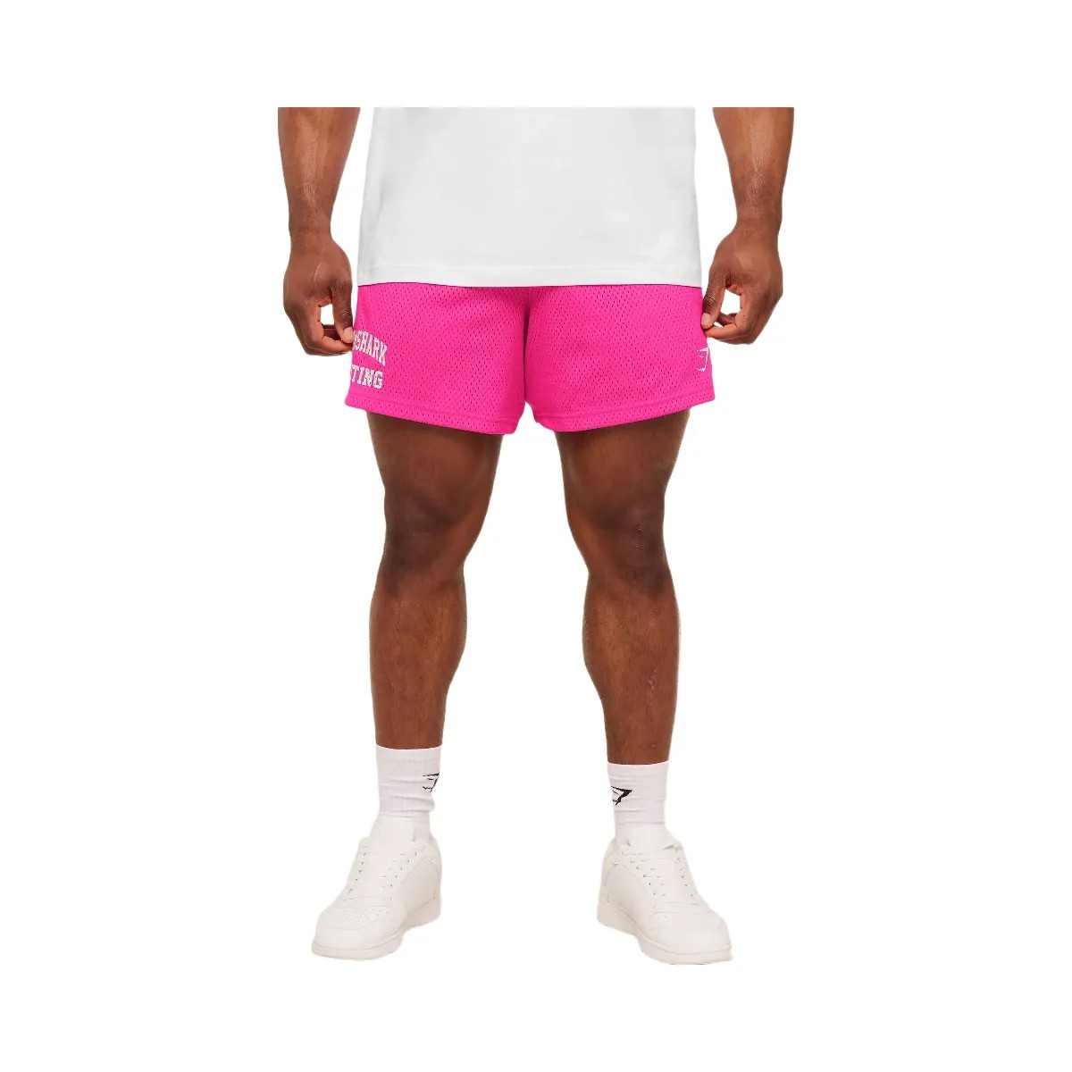 Gymshark Lifting Mesh 5" Shorts "Super-Set Pink" - HypeFly India View 1