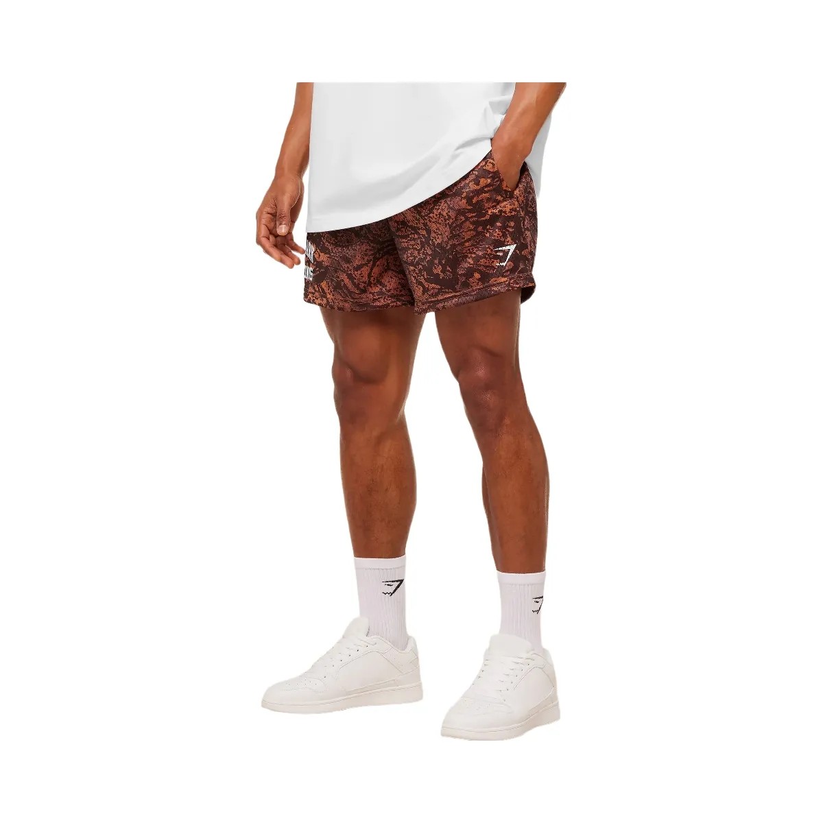 Gymshark Lifting Mesh 5" Shorts "Terracotta Orange" - HypeFly India View 3