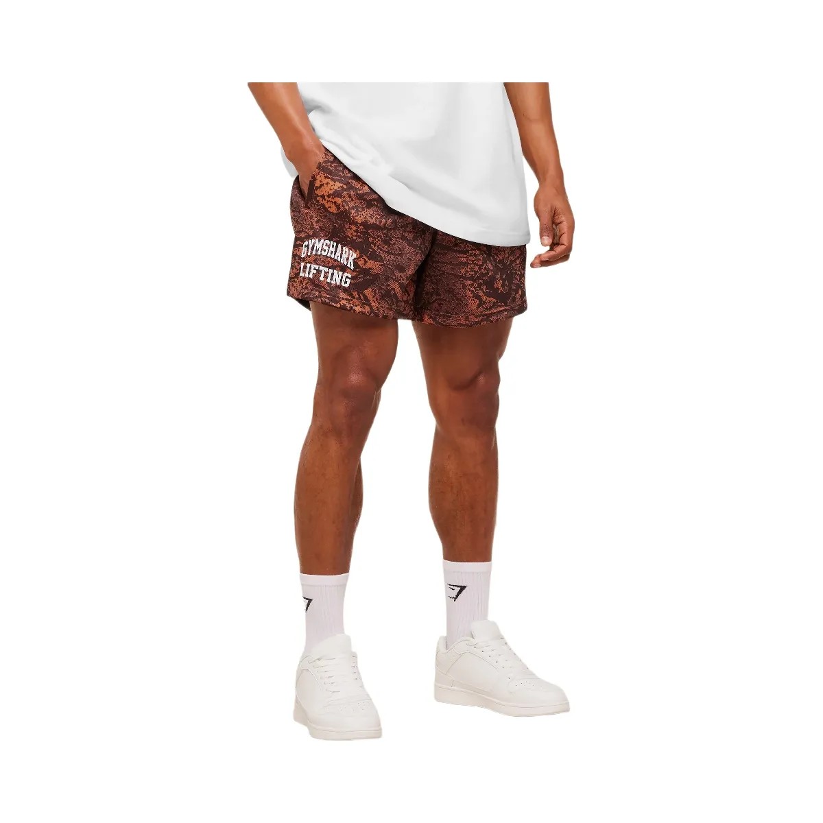 Gymshark Lifting Mesh 5" Shorts "Terracotta Orange" - HypeFly India View 4