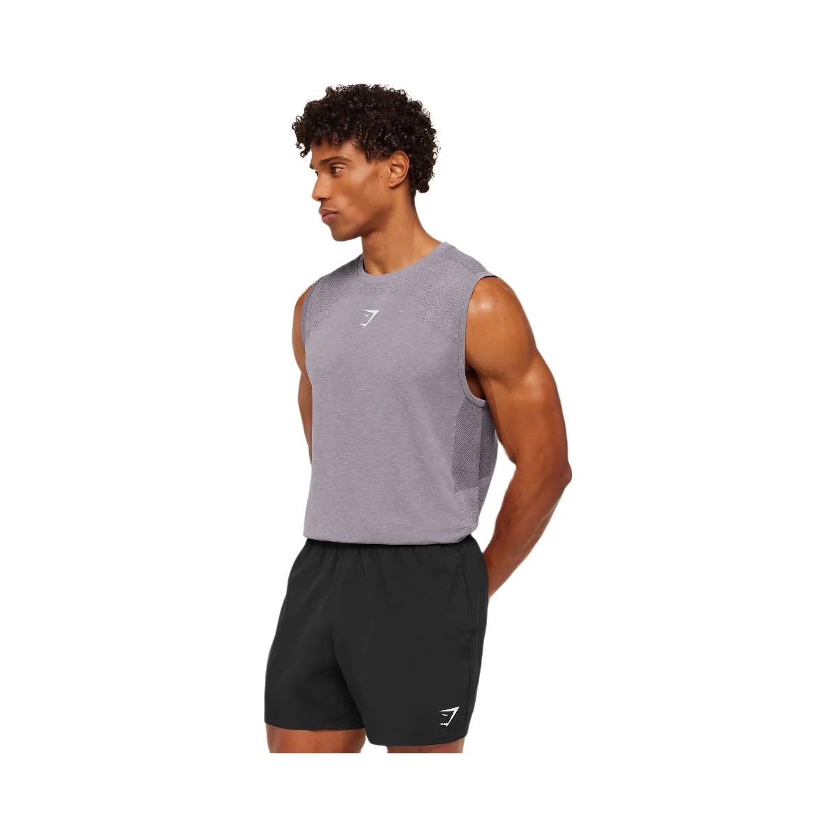 Gymshark Lightweight Seamless Tank "GS Fog Purple Marl" - HypeFly India View 3