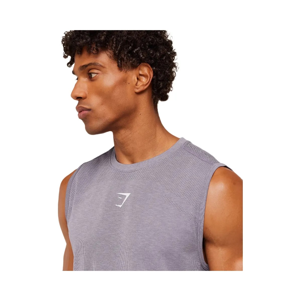 Gymshark Lightweight Seamless Tank "GS Fog Purple Marl" - HypeFly India View 6