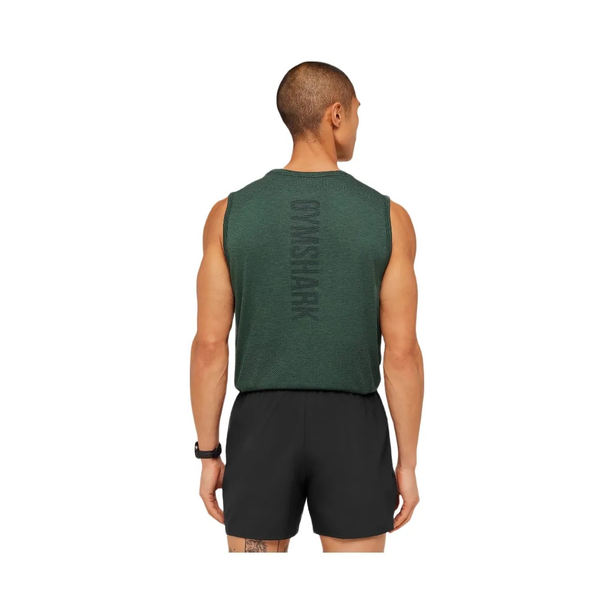 Gymshark Lightweight Seamless Tank "GS Victory Green Marl" - HypeFly India View 4