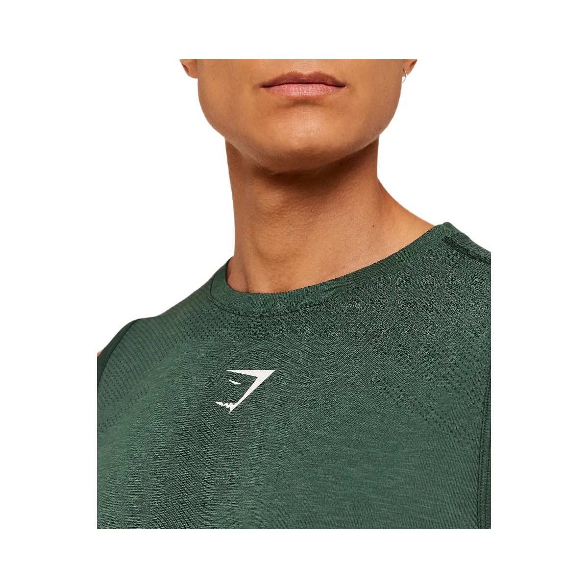 Gymshark Lightweight Seamless Tank "GS Victory Green Marl" - HypeFly India View 6