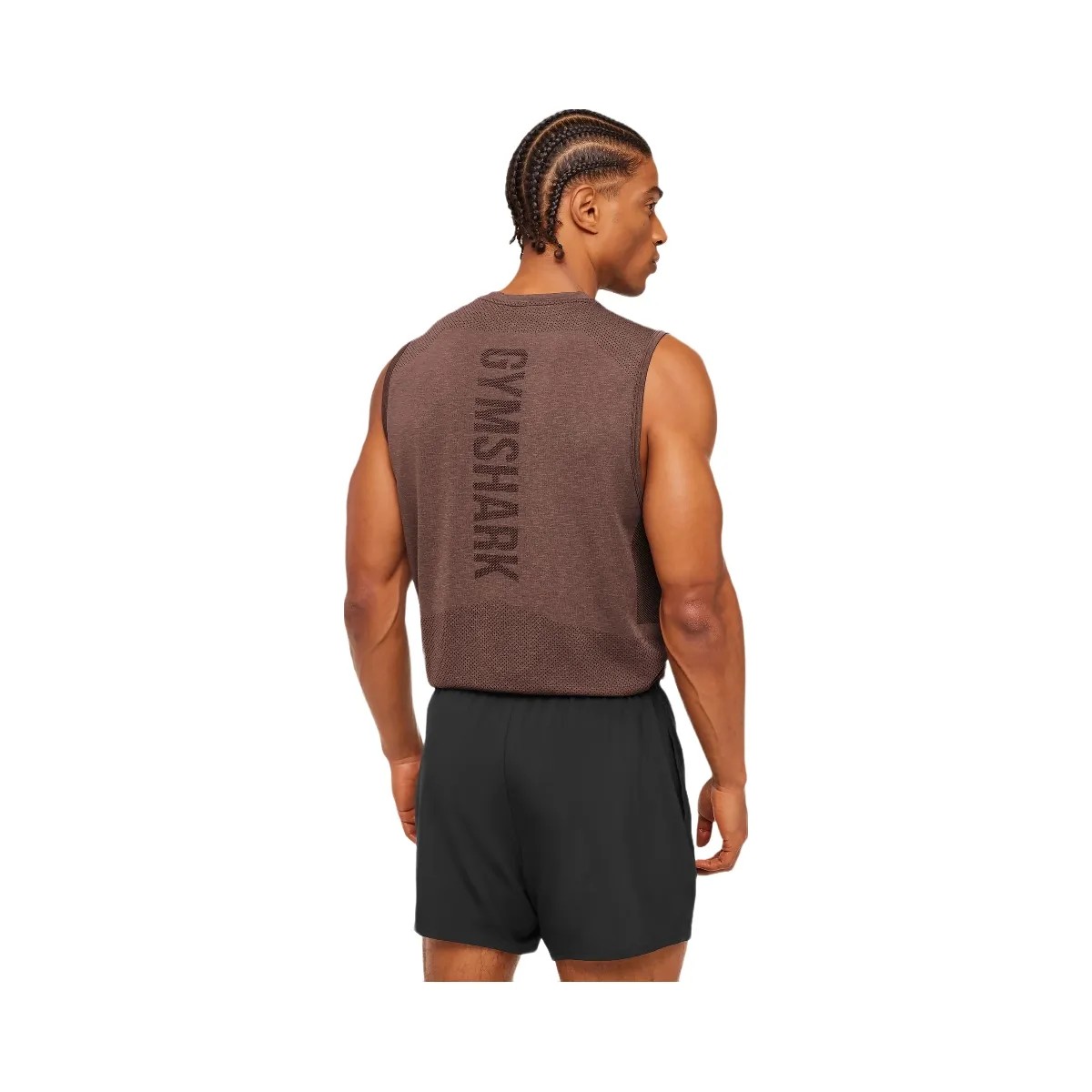 Gymshark Lightweight Seamless Tank "Soft Brown Marl" - HypeFly India View 2