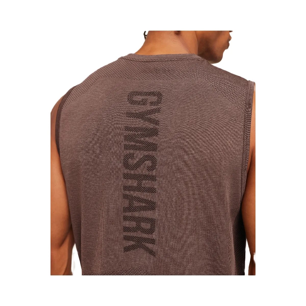 Gymshark Lightweight Seamless Tank "Soft Brown Marl" - HypeFly India View 5