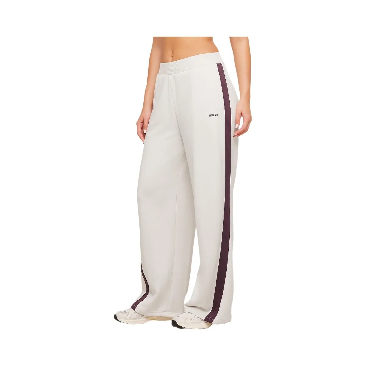 Gymshark Lightweight Tricot Wide Leg Pants "Tinted White Cherry Purple" - HypeFly India View 1