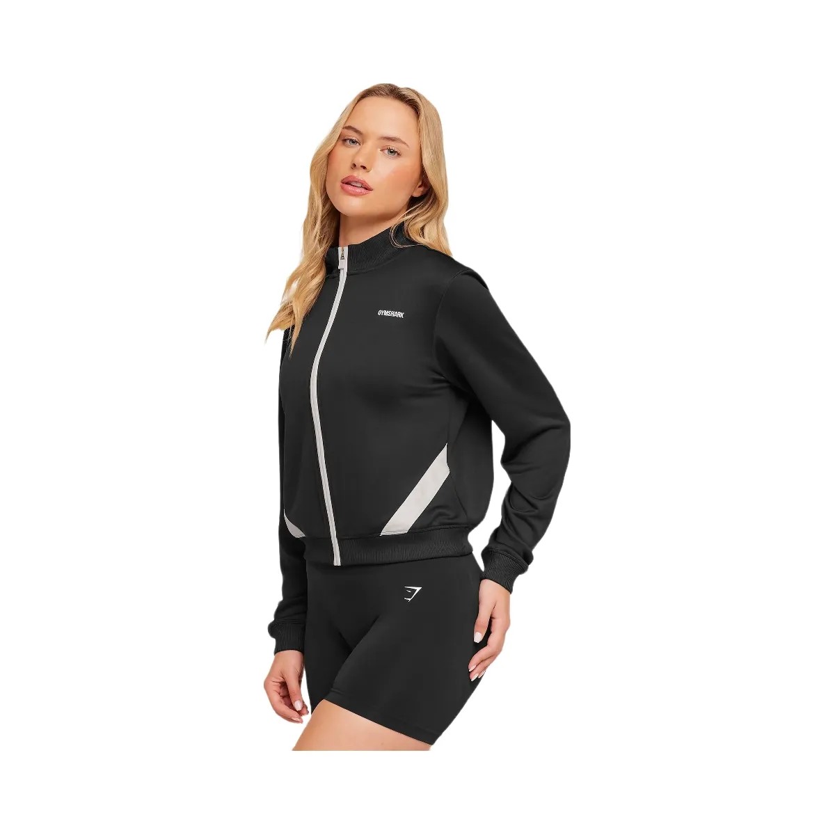 Gymshark Lightweight Tricot Zip Through Jacket "Black Tinted White" - HypeFly India View 3