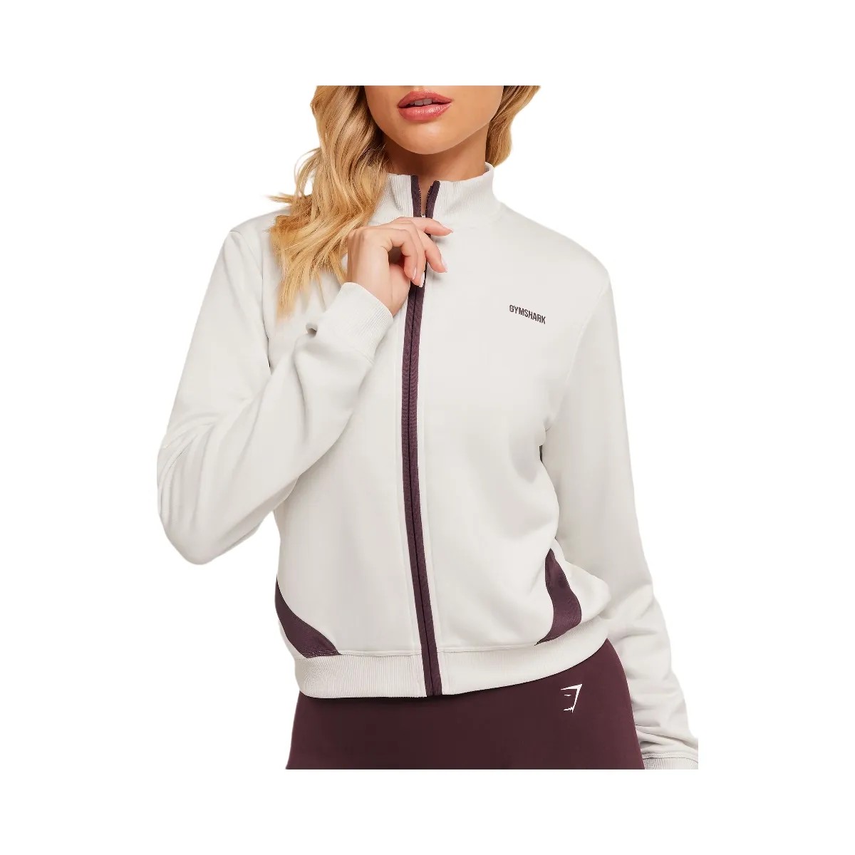 Gymshark Lightweight Tricot Zip Through Jacket "Tinted White Cherry Purple" - HypeFly India View 5