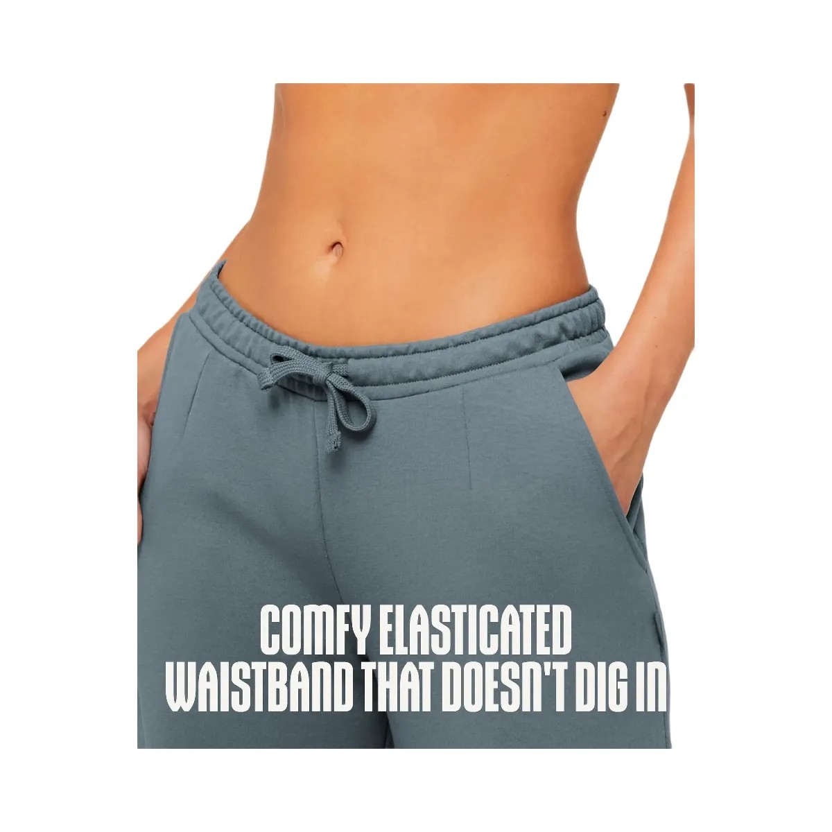 Gymshark Lightweight Wide Leg Pant Short "Iron Blue" - HypeFly India View 2