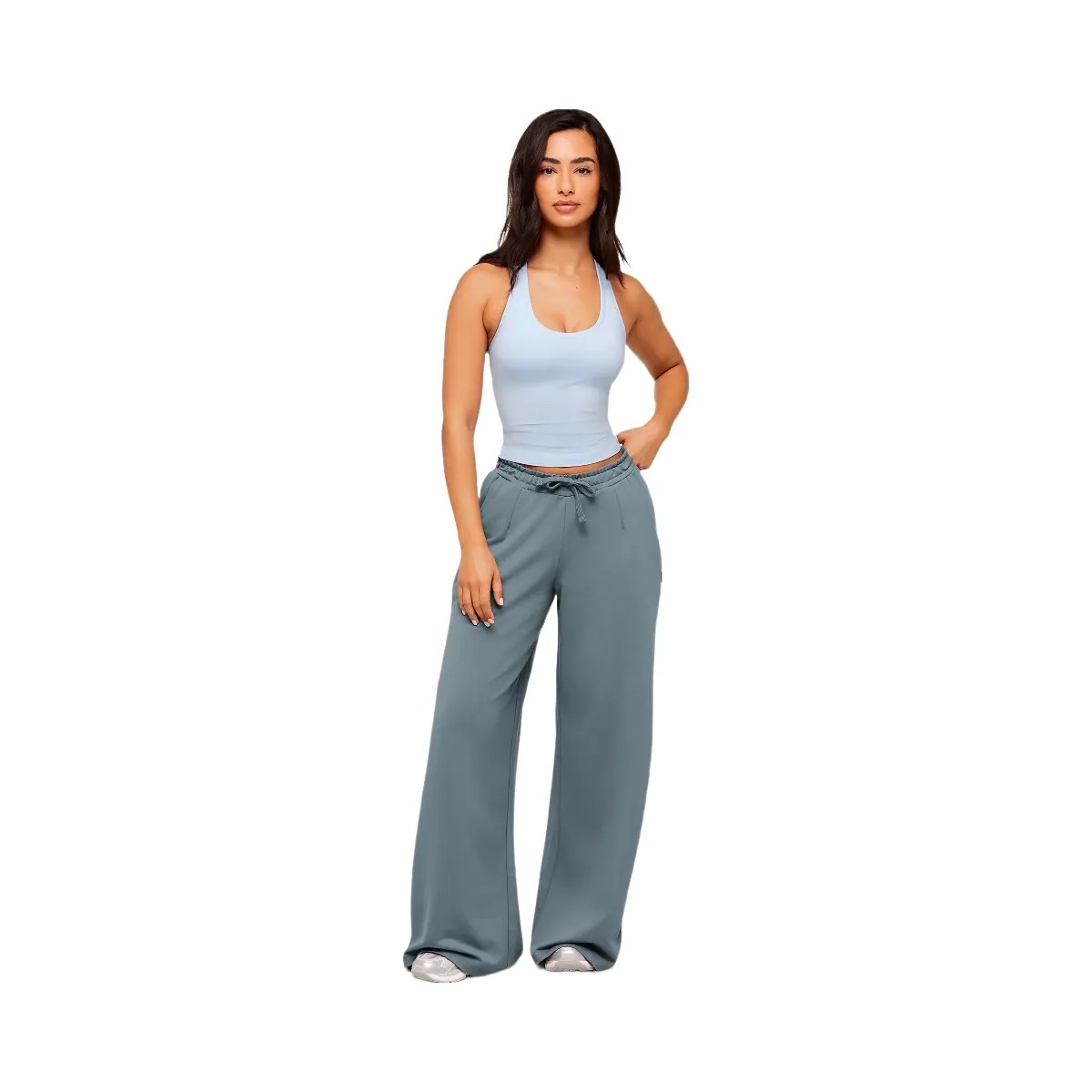 Gymshark Lightweight Wide Leg Pant Short "Iron Blue" - HypeFly India View 5