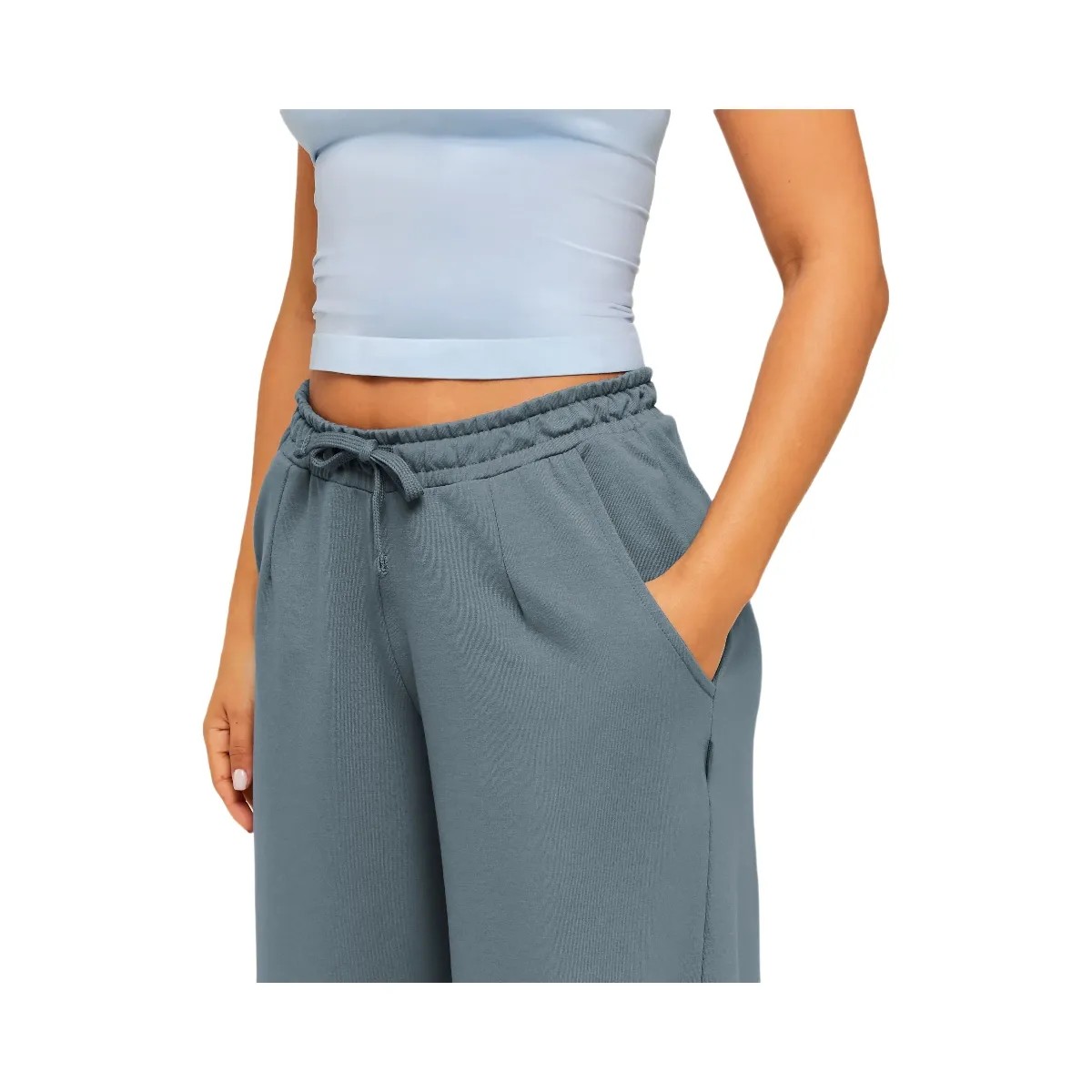 Gymshark Lightweight Wide Leg Pant Short "Iron Blue" - HypeFly India View 6