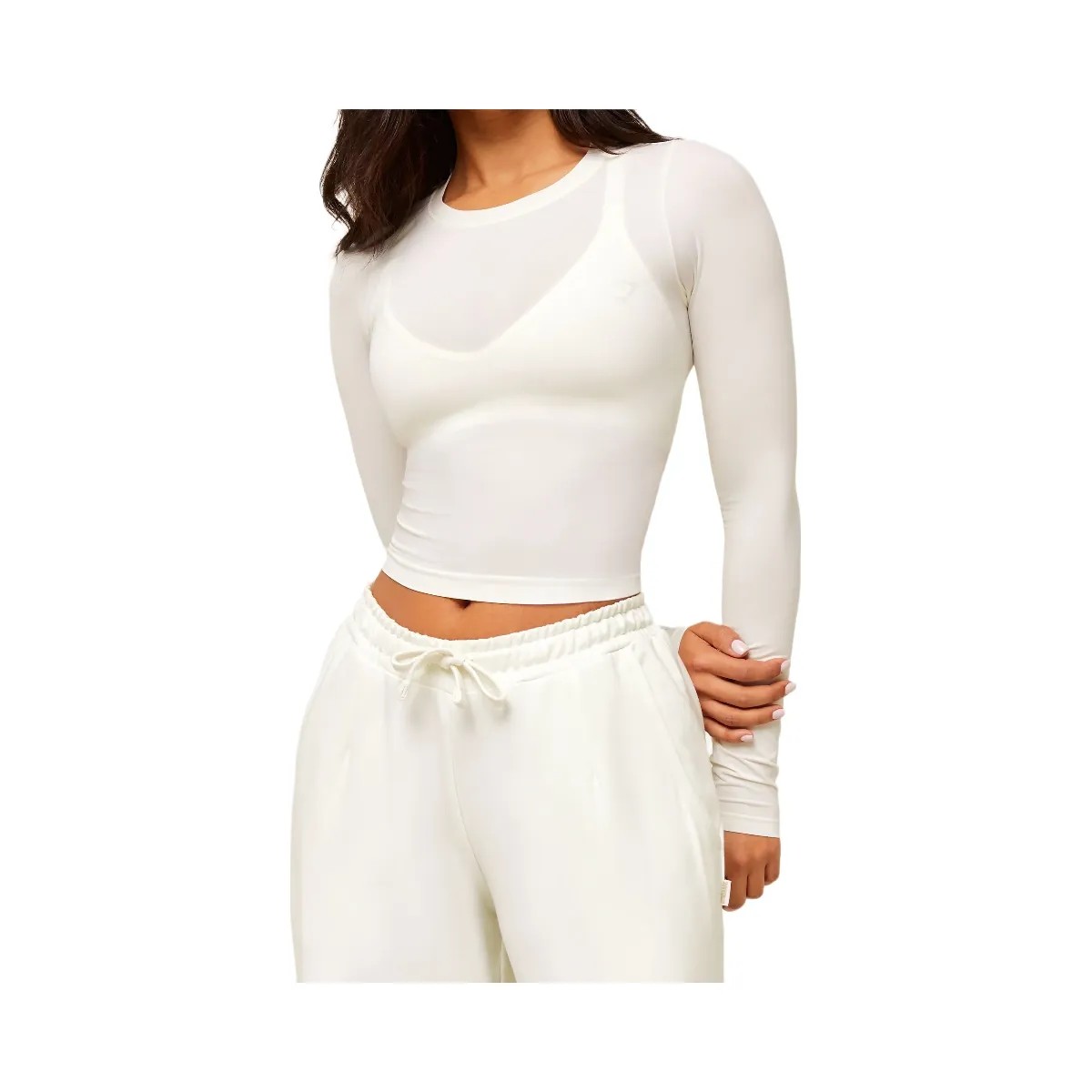 Gymshark Lightweight Wide Leg Pant Short "Soft White" - HypeFly India View 6
