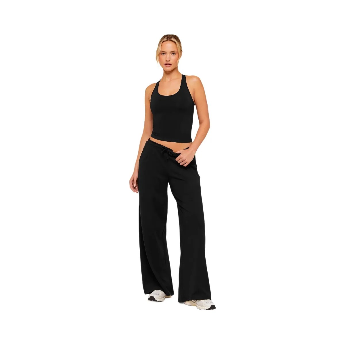 Gymshark Lightweight Wide Leg Pants Regular "Black" - HypeFly India View 5