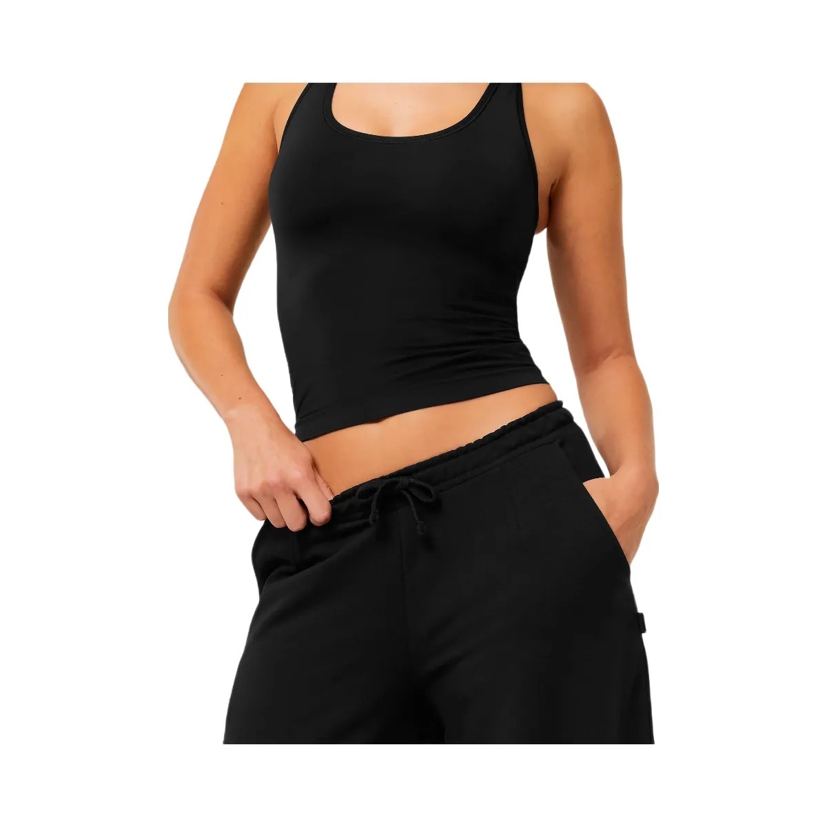 Gymshark Lightweight Wide Leg Pants Regular "Black" - HypeFly India View 6