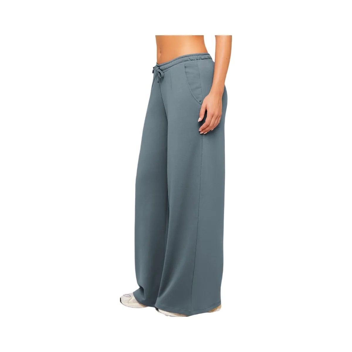 Gymshark Lightweight Wide Leg Pants Regular "Iron Blue" - HypeFly India View 4