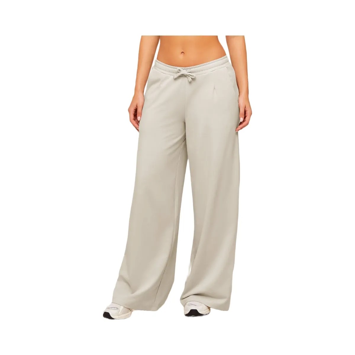 Gymshark Lightweight Wide Leg Pants Regular "Pebble Grey" - HypeFly India View 1