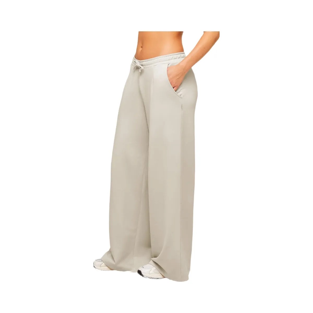 Gymshark Lightweight Wide Leg Pants Regular "Pebble Grey" - HypeFly India View 5
