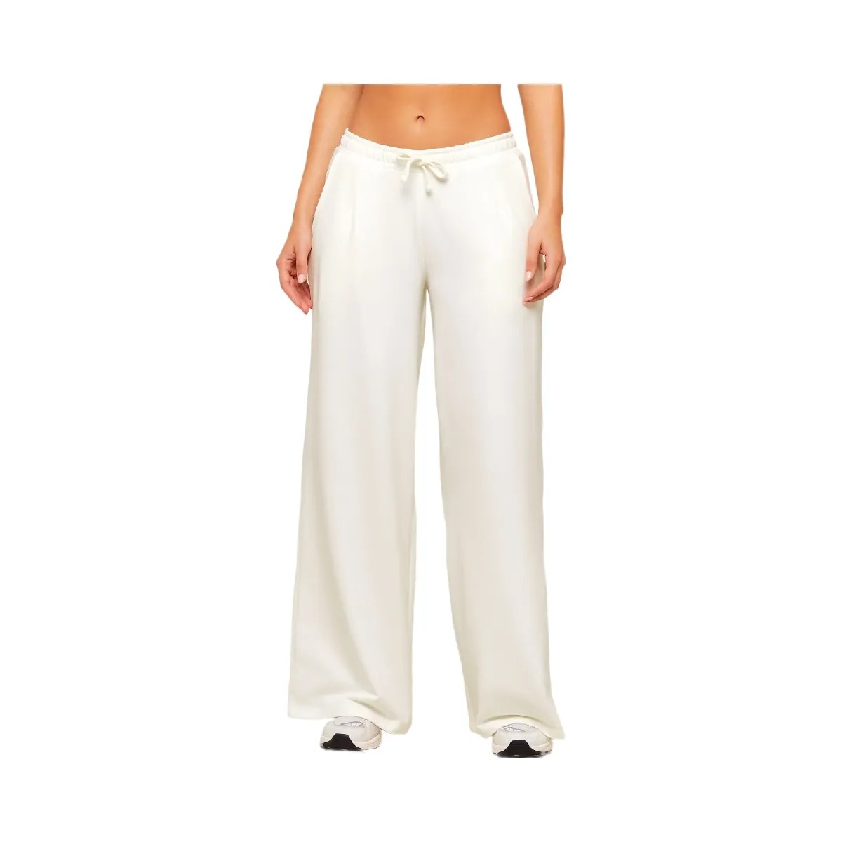 Gymshark Lightweight Wide Leg Pants Regular "Soft White" - HypeFly India View 1