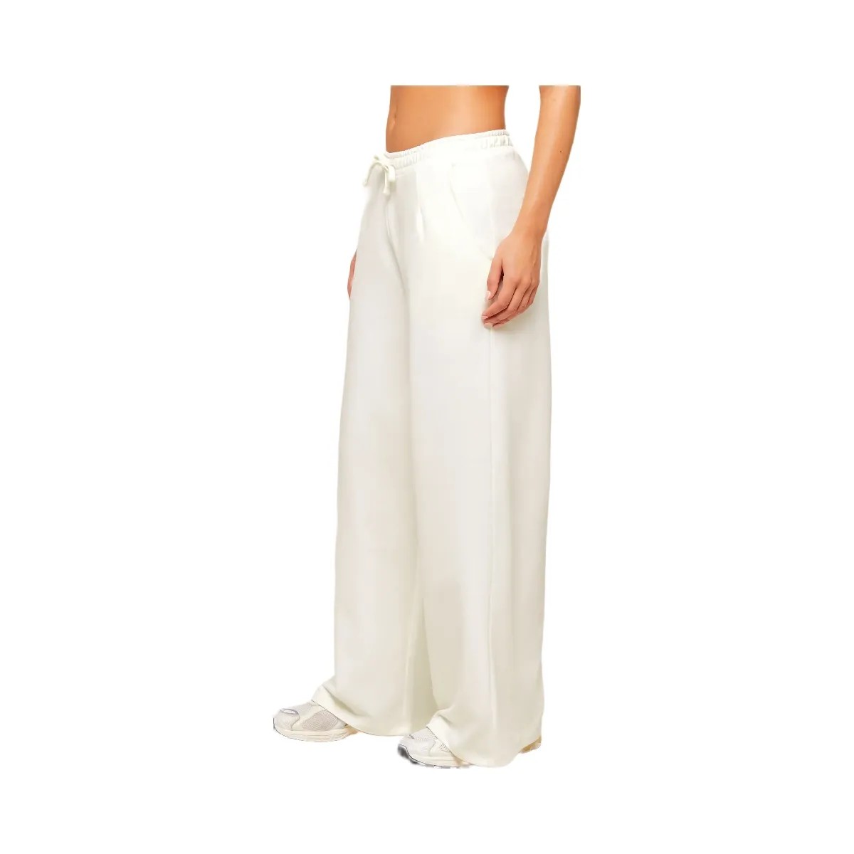 Gymshark Lightweight Wide Leg Pants Regular "Soft White" - HypeFly India View 4