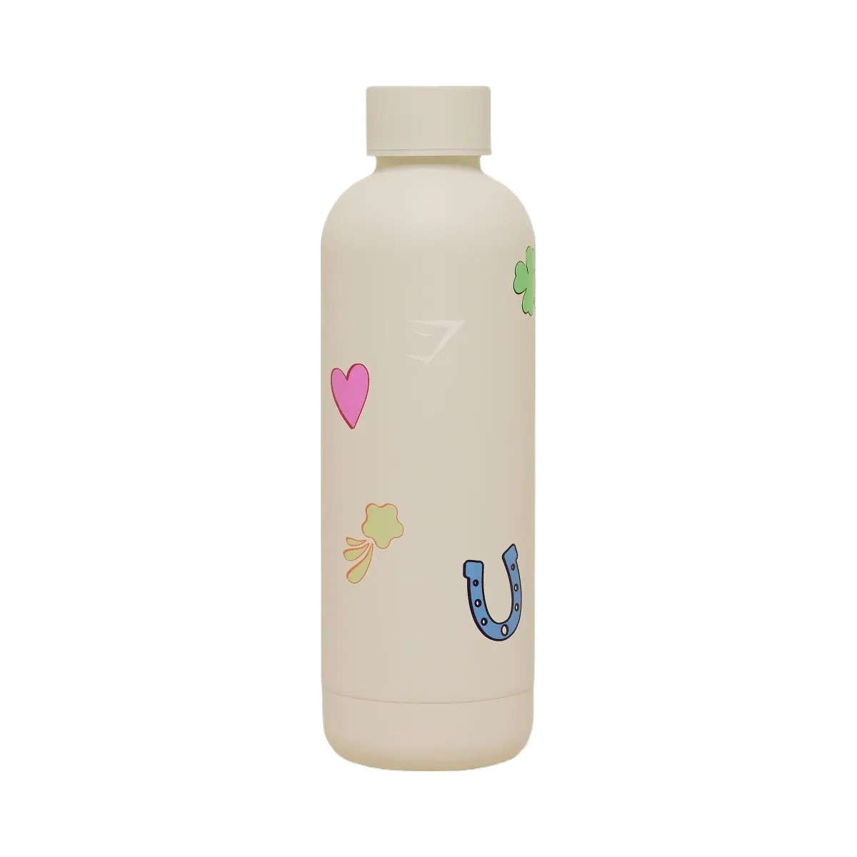 Gymshark Lucky Graphic 500ml Bottle "Tinted White" - HypeFly India View 1
