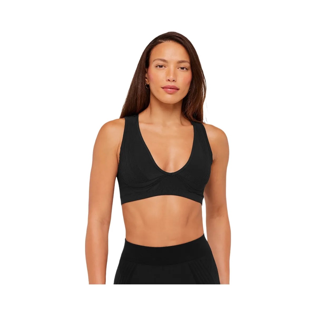 Gymshark Luxe Light Support Sports Bra "GS Black" - HypeFly India View 1