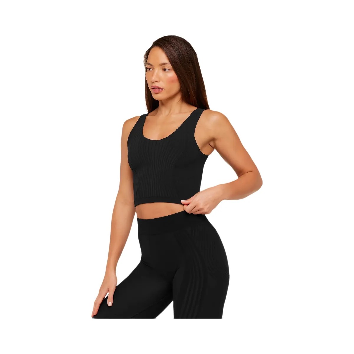 Gymshark Luxe Tank "GS Black" - HypeFly India View 3