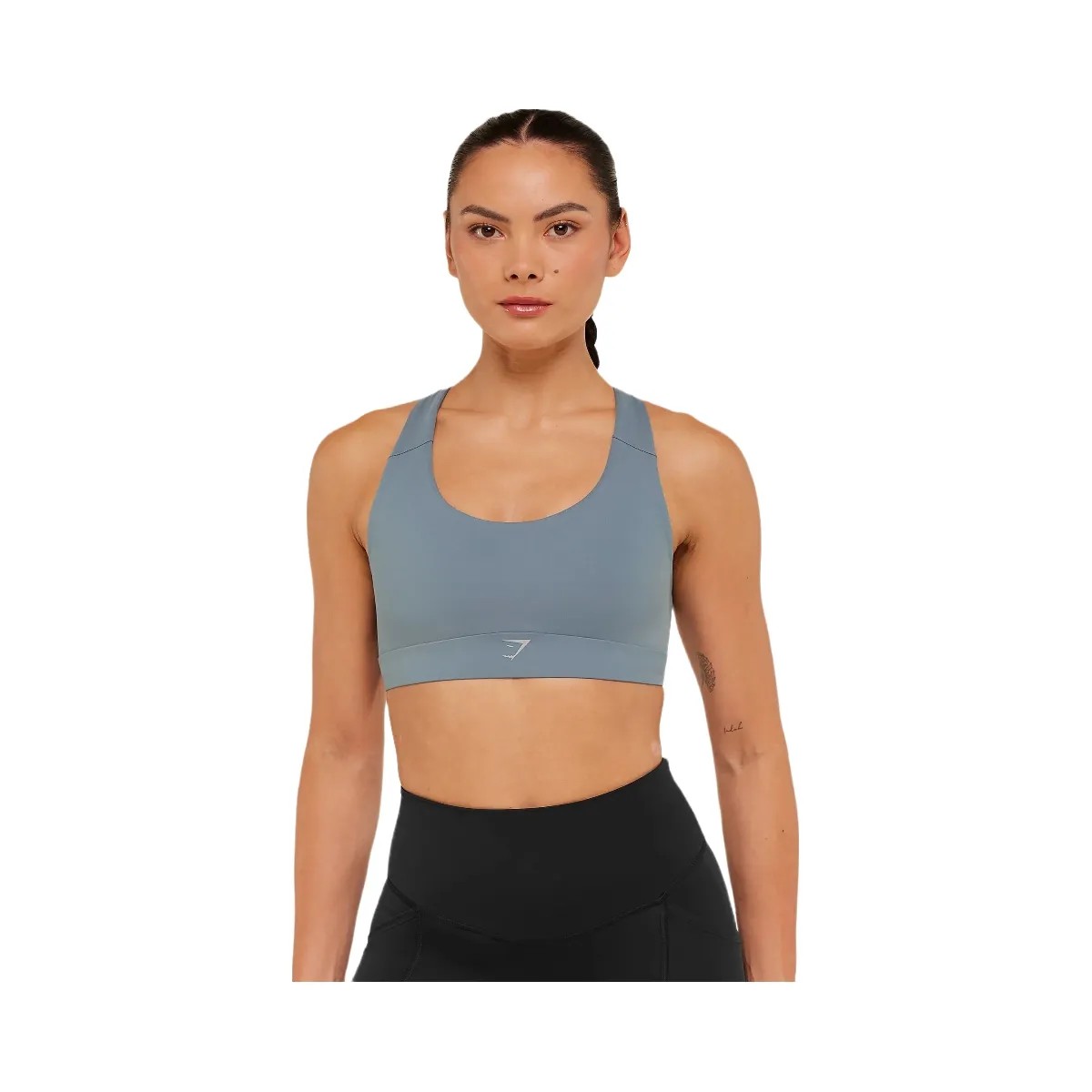 Gymshark Medium Support Running Sports Bra "Iron Blue" - HypeFly India View 1
