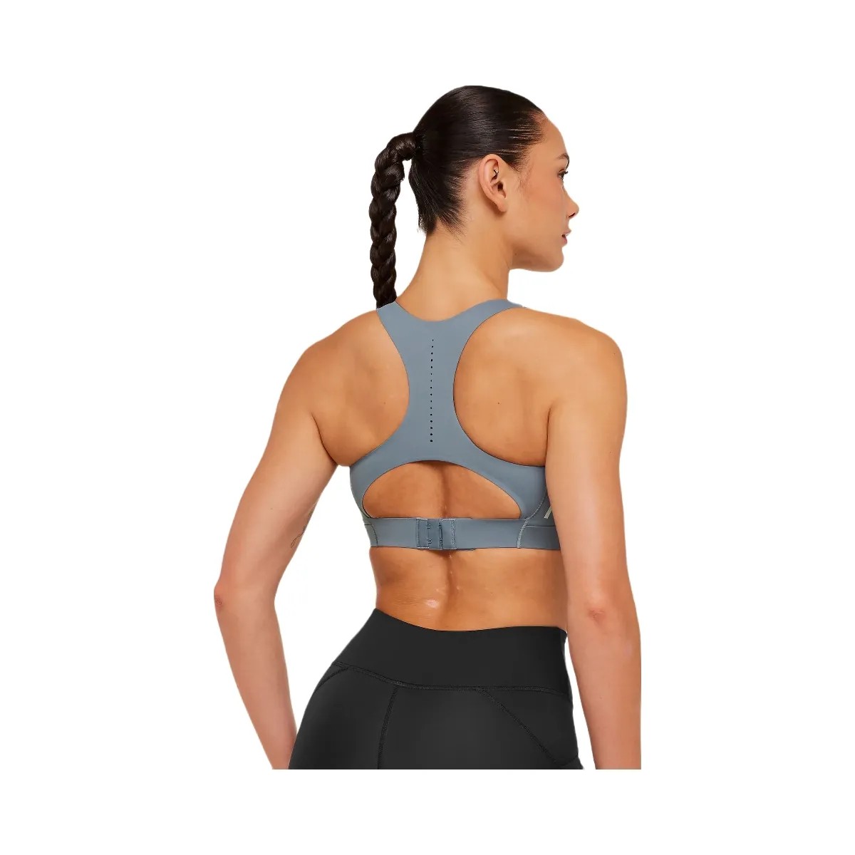 Gymshark Medium Support Running Sports Bra "Iron Blue" - HypeFly India View 2