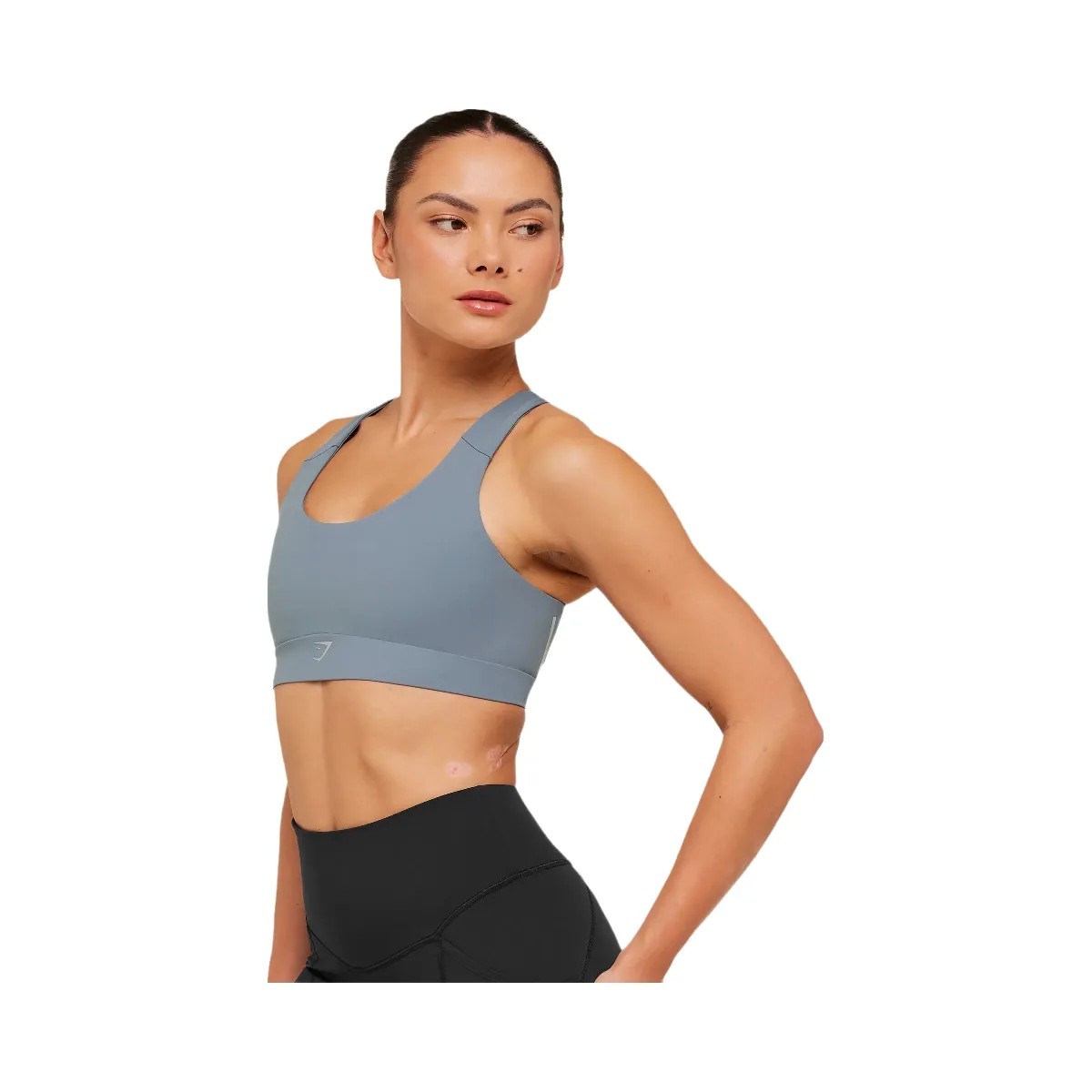 Gymshark Medium Support Running Sports Bra "Iron Blue" - HypeFly India View 3